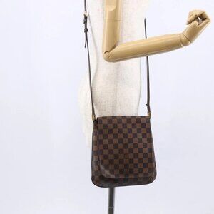 LOUIS VUITTON Damier Ebene Musette Salsa Long Shoulder Bag N51300 Auth 149039